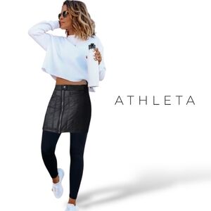Athleta Black Mini Insulated Puffer Skirt 6